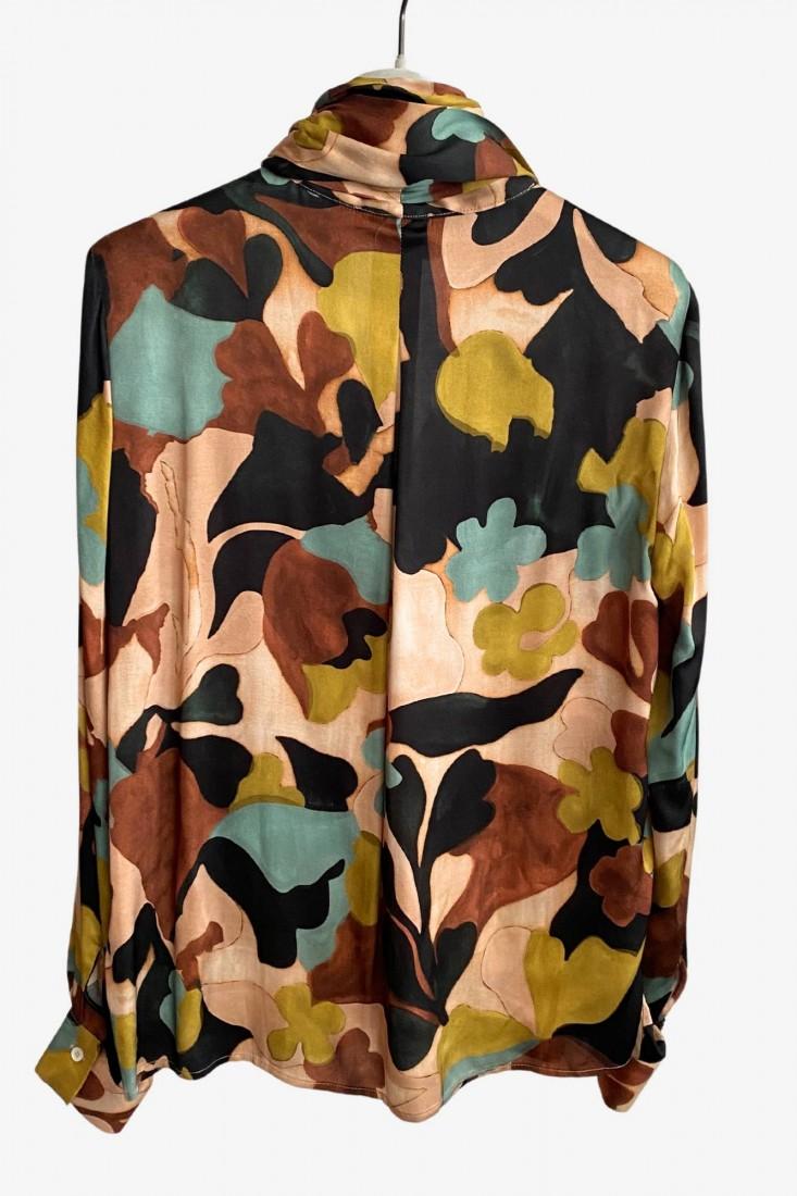 Zanetti 1965 Blusa in viscosa stampa allover Moda