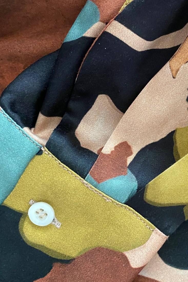 Zanetti 1965 Blusa in viscosa stampa allover Moda