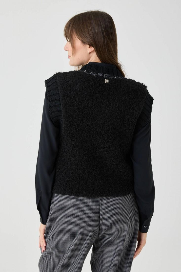 Zanetti 1965 Caldo gilet con dettagli luminosi Soddisfazione Garantita