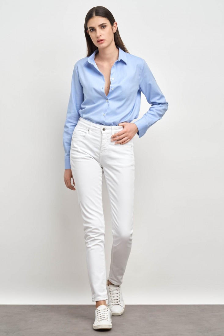Zanetti 1965 Jeans stretch slim bianco Fino Al -60%
