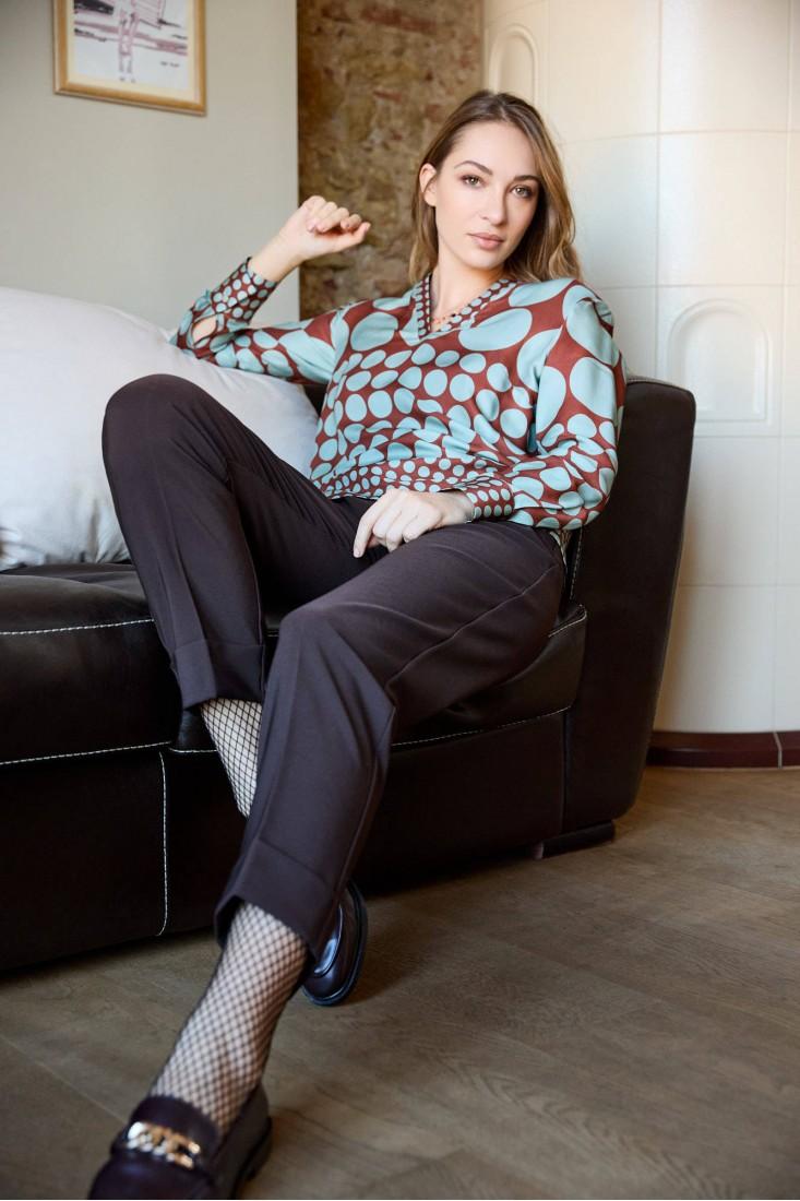 Zanetti 1965 Pantalone stretch con risvolto Shopping Online