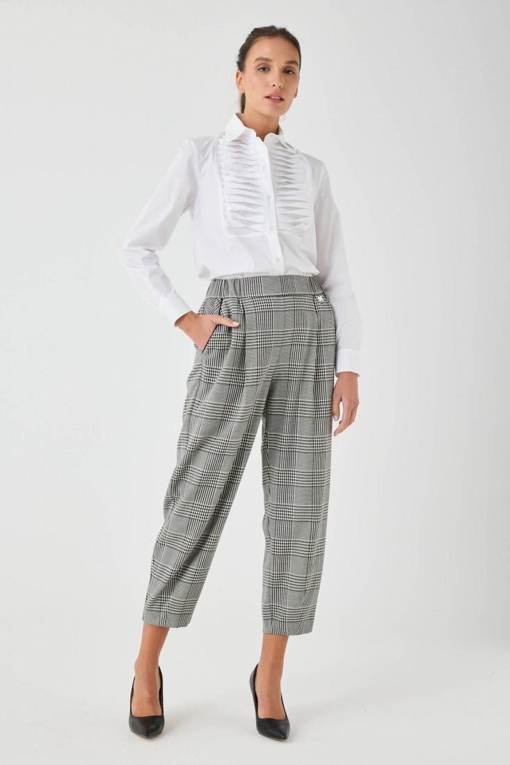 Zanetti 1965 Pantaloni carrot tartan Convenienza