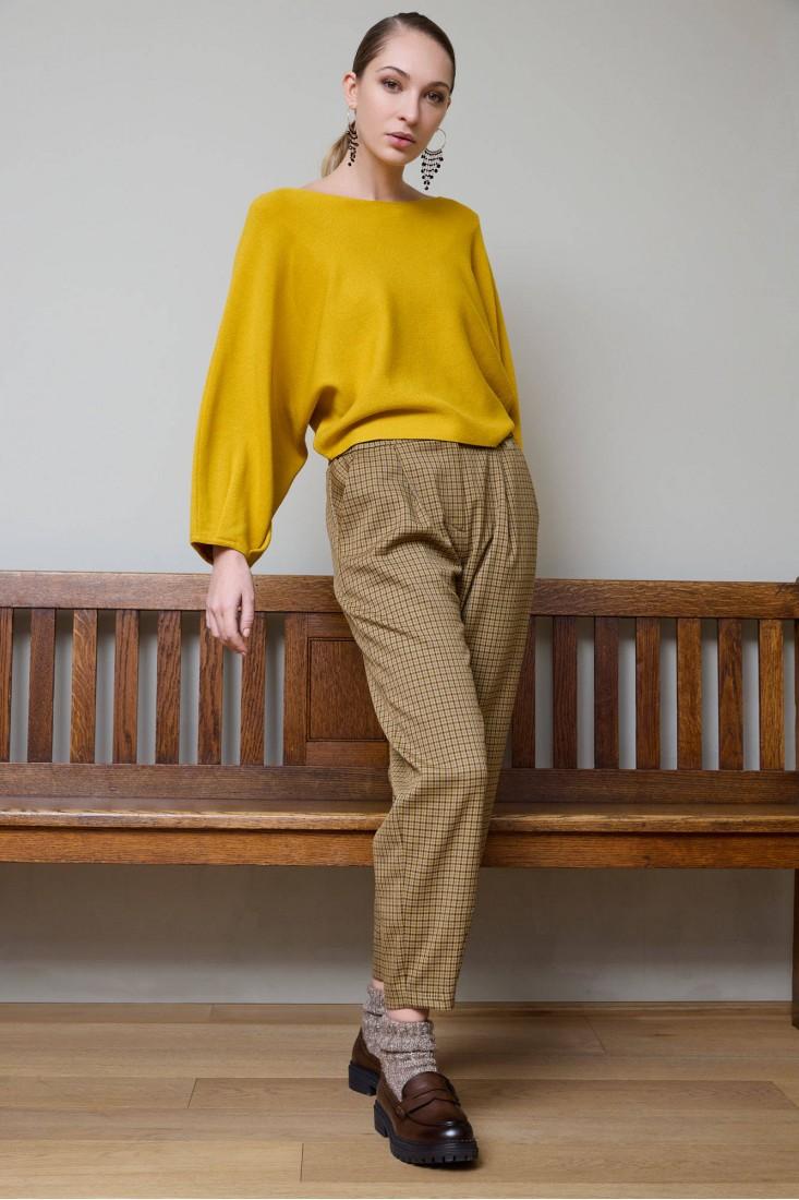 Zanetti 1965 Pantalone carrot pied de poule In Linea