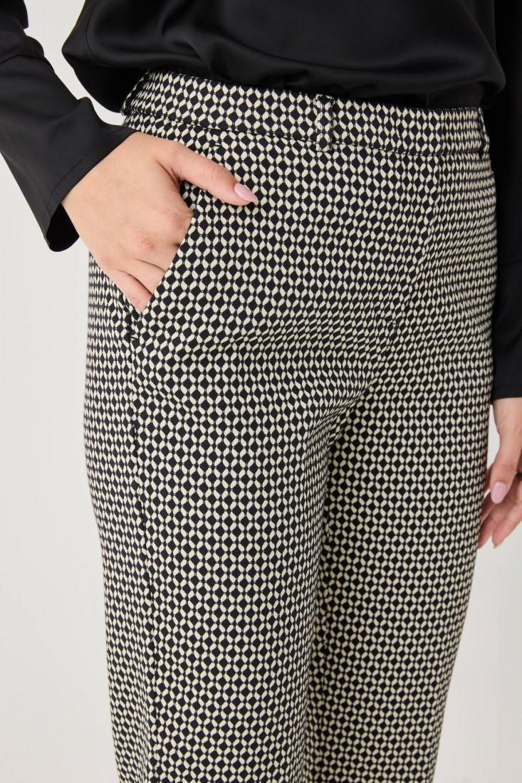 Zanetti 1965 Pantaloni ropped in punto milano jacquard Economico