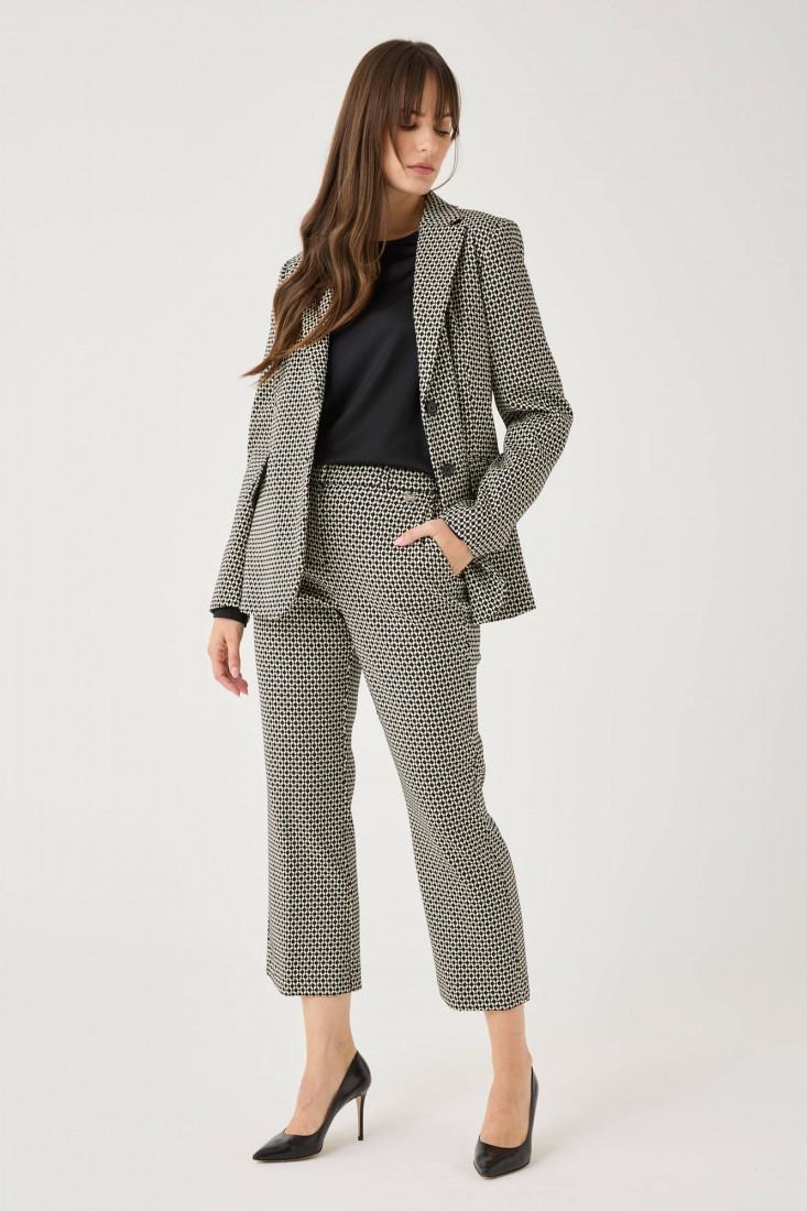 Zanetti 1965 Pantaloni ropped in punto milano jacquard Economico