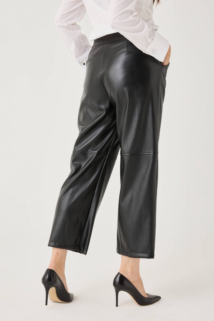 Zanetti 1965 Pantalone dritto in ecopelle Pezzi Unici