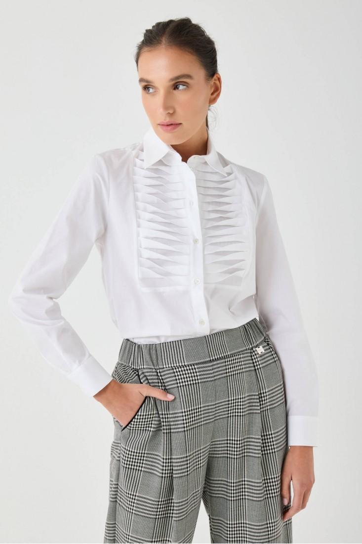 Zanetti 1965 Camicia con dettaglio a pieghe frontale Vendite Flash