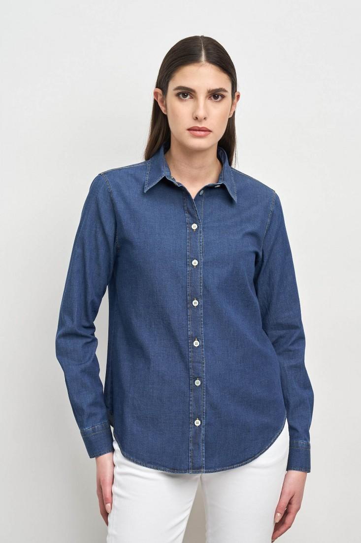 Zanetti 1965 Camicia in denim stretch STEFY Nuovo