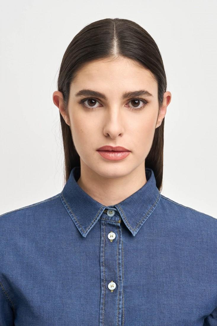 Zanetti 1965 Camicia in denim stretch STEFY Nuovo