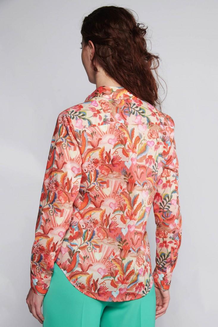 Zanetti 1965 Camicia in cotone stampato LIberty Qualità