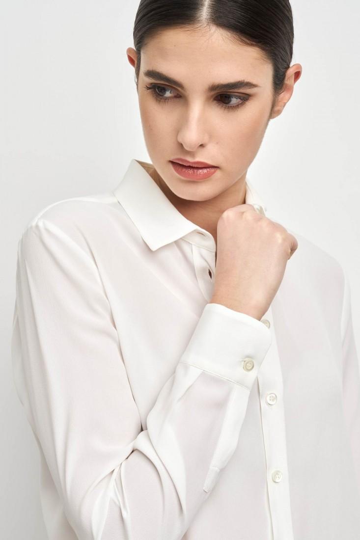 Zanetti 1965 Camicia morbida in crepe de chine Vendita