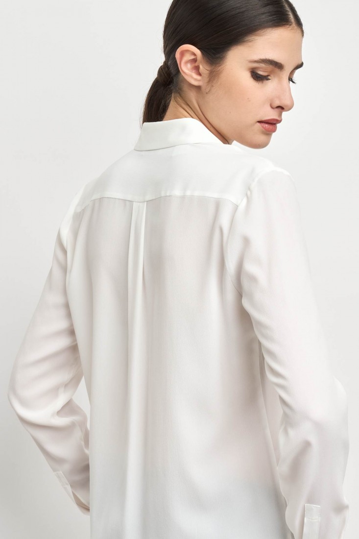 Zanetti 1965 Camicia morbida in crepe de chine Vendita