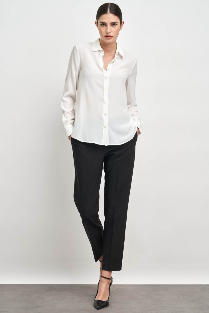 Zanetti 1965 Camicia morbida in crepe de chine Vendita
