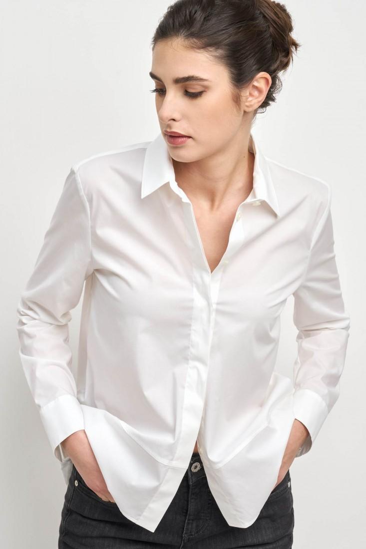 Zanetti 1965 Camicia asimmetrica in cotone Spedizione Gratuita