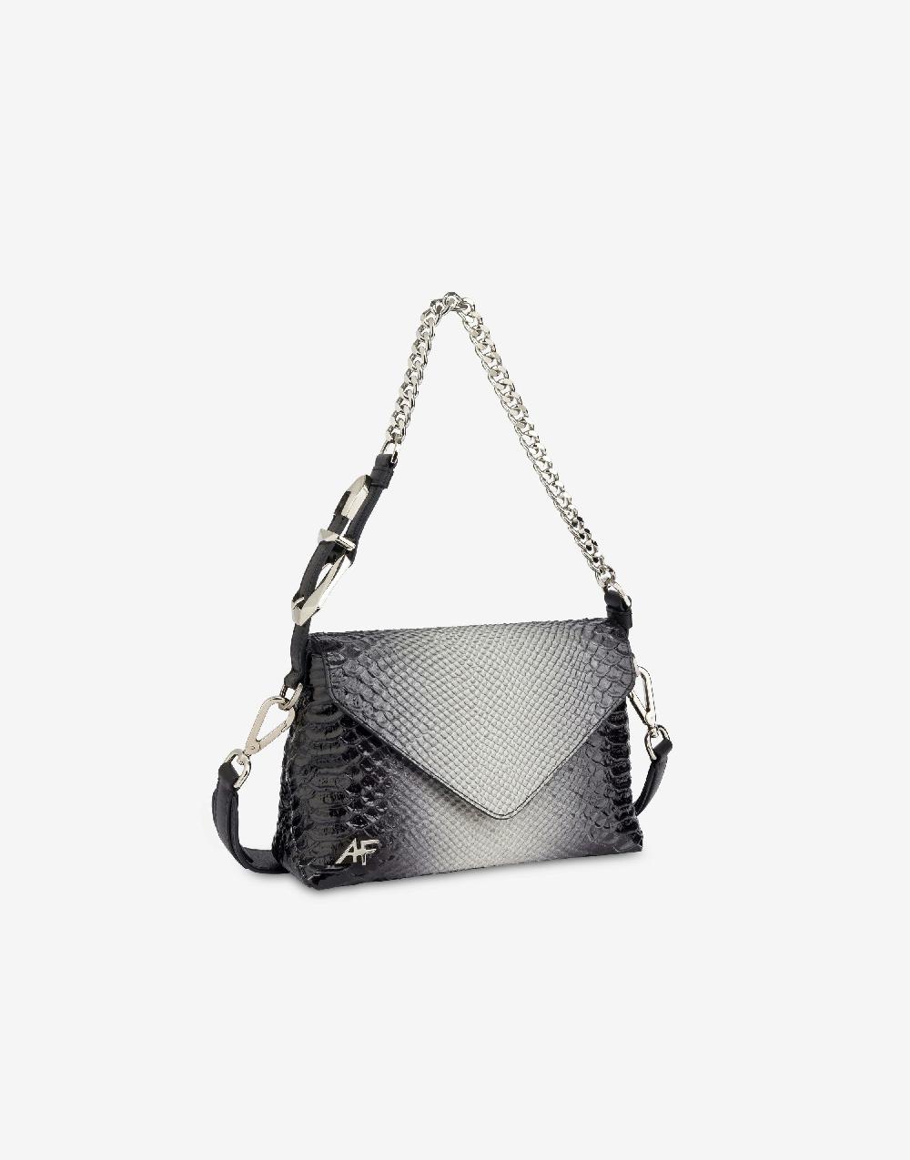Alberta Ferretti Dori bag small con stampa pitone bicolor degradé Vendita calda