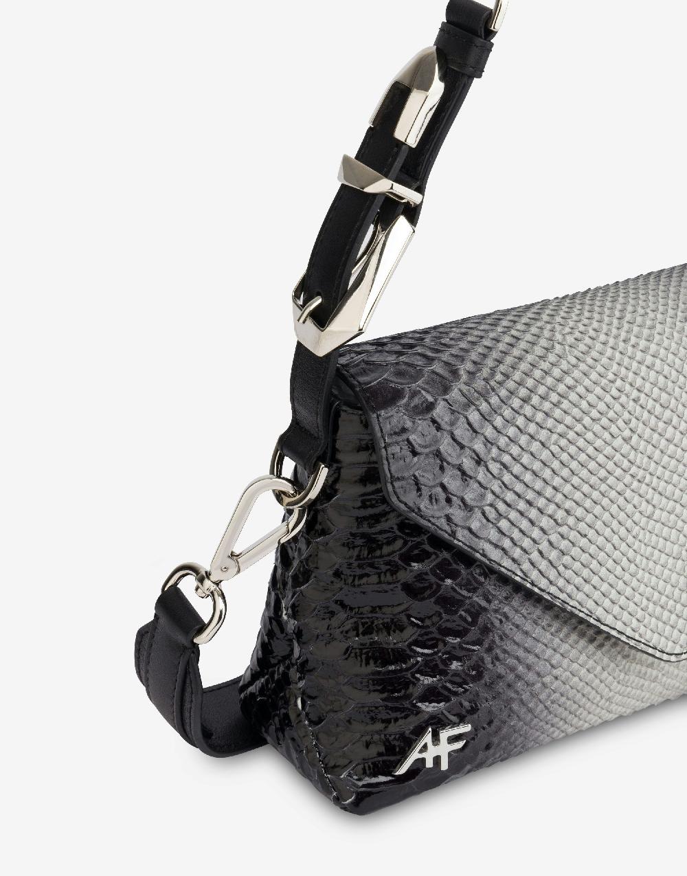 Alberta Ferretti Dori bag small con stampa pitone bicolor degradé Vendita calda