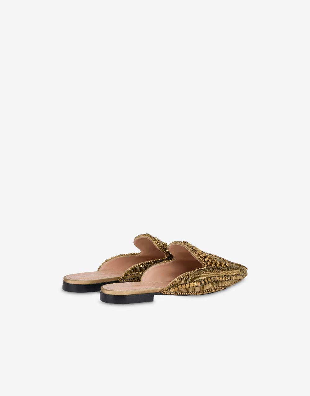 Alberta Ferretti Mia Mule in raso con ricamo perline e strass Offerta migliore