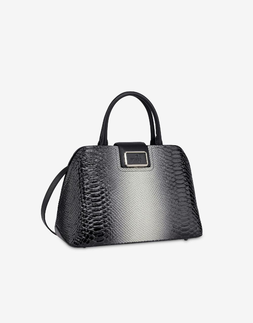 Alberta Ferretti Albi 33 in vitello stampa pitone bicolor degradé Online Outlet