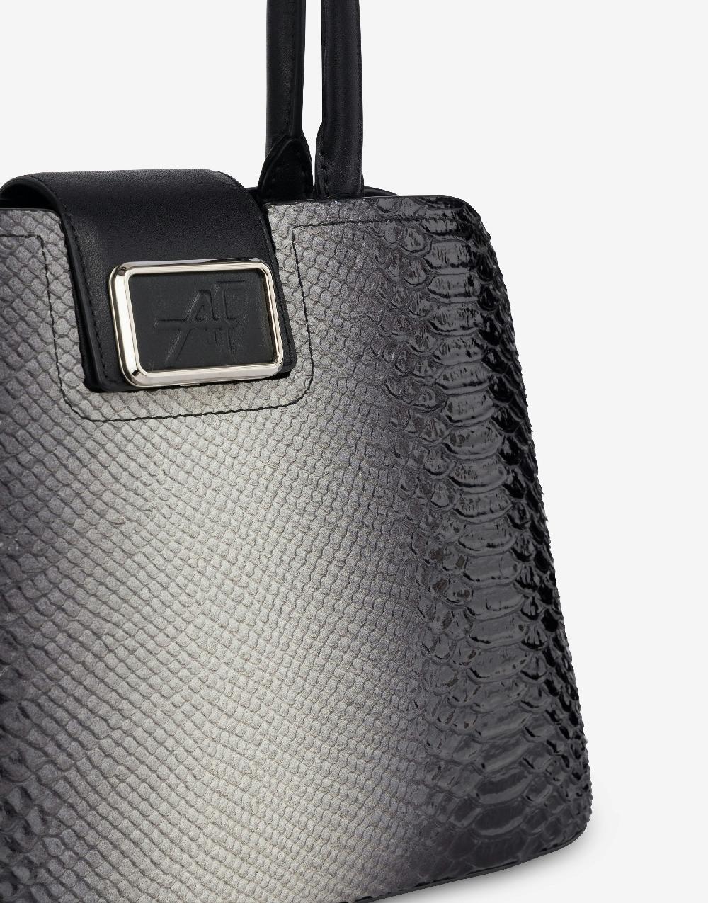 Alberta Ferretti Albi 33 in vitello stampa pitone bicolor degradé Online Outlet