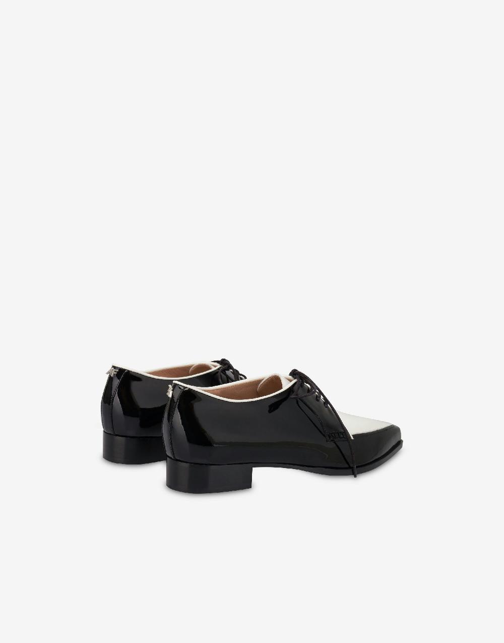 Alberta Ferretti Derby in vernice bicolore Nuovi prodotti