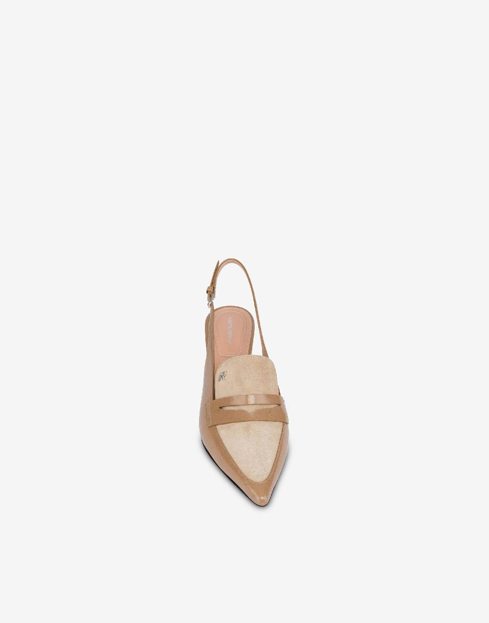 Alberta Ferretti Slingback in vitello e camoscio Penny Offerte stagionali