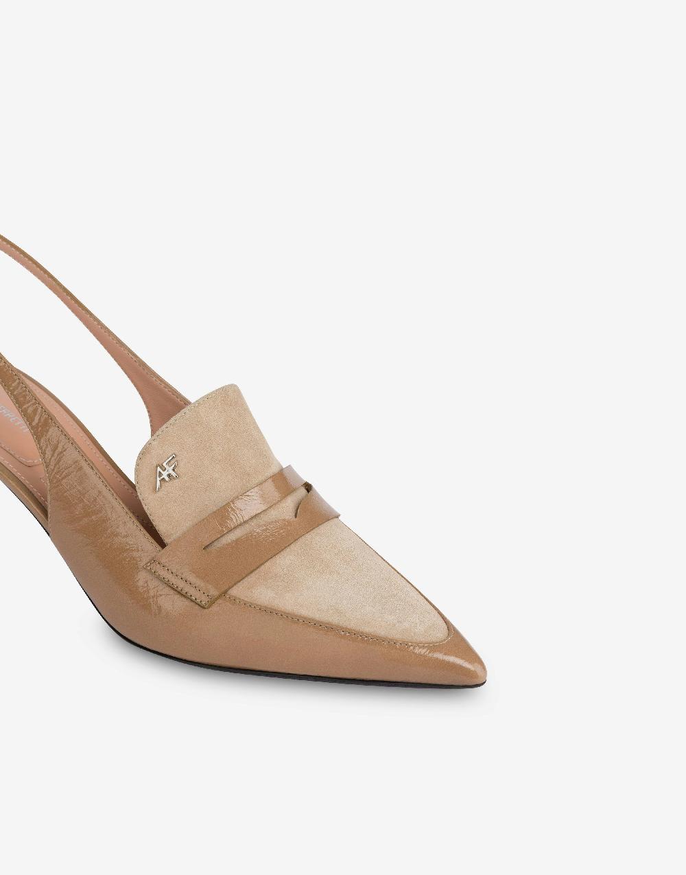 Alberta Ferretti Slingback in vitello e camoscio Penny Offerte stagionali
