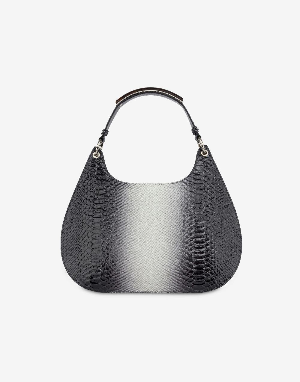 Alberta Ferretti Hobo bag in vitello stampa bicolor degradé Offerte speciali