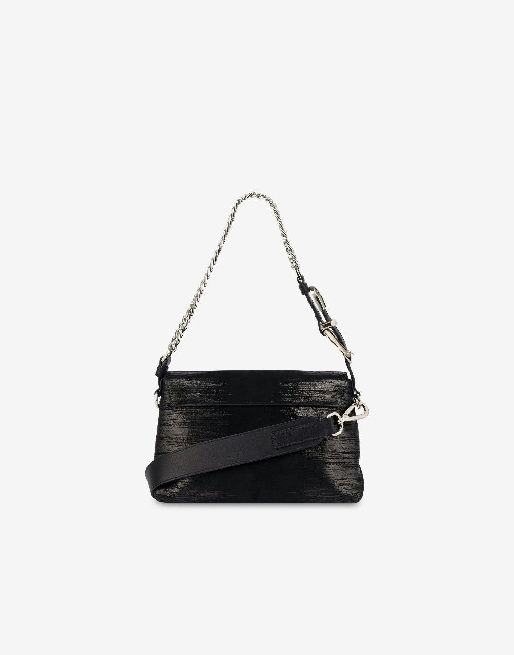 Alberta Ferretti Dori bag small in camoscio con serigrafia lamina Enormi risparmi