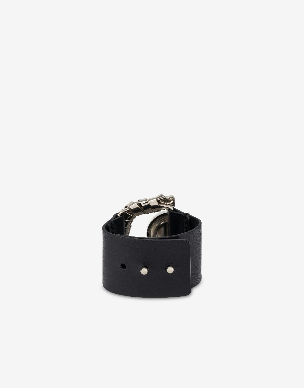 Alberta Ferretti Bracciale in vitello e metallo argento Super Saving Price