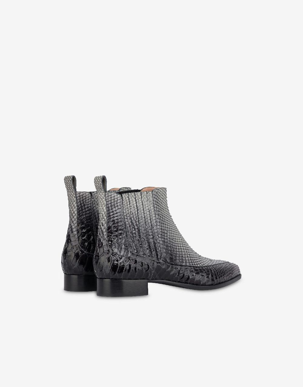 Alberta Ferretti Beatles in vitello stampa pitone bicolor degradé Fino al 60% di sconto