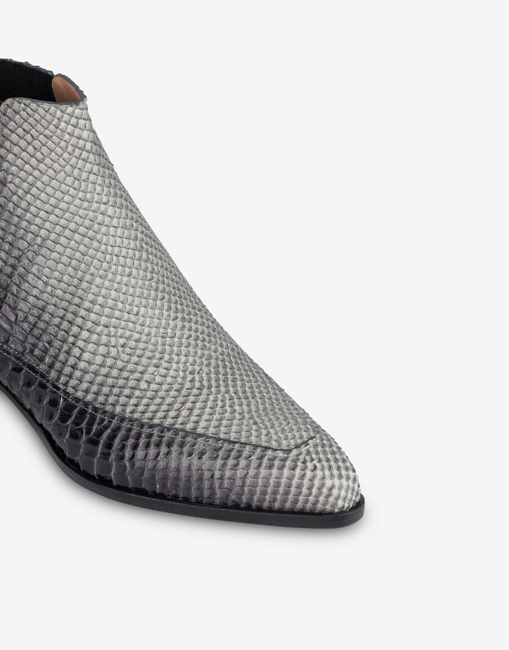 Alberta Ferretti Beatles in vitello stampa pitone bicolor degradé Fino al 60% di sconto