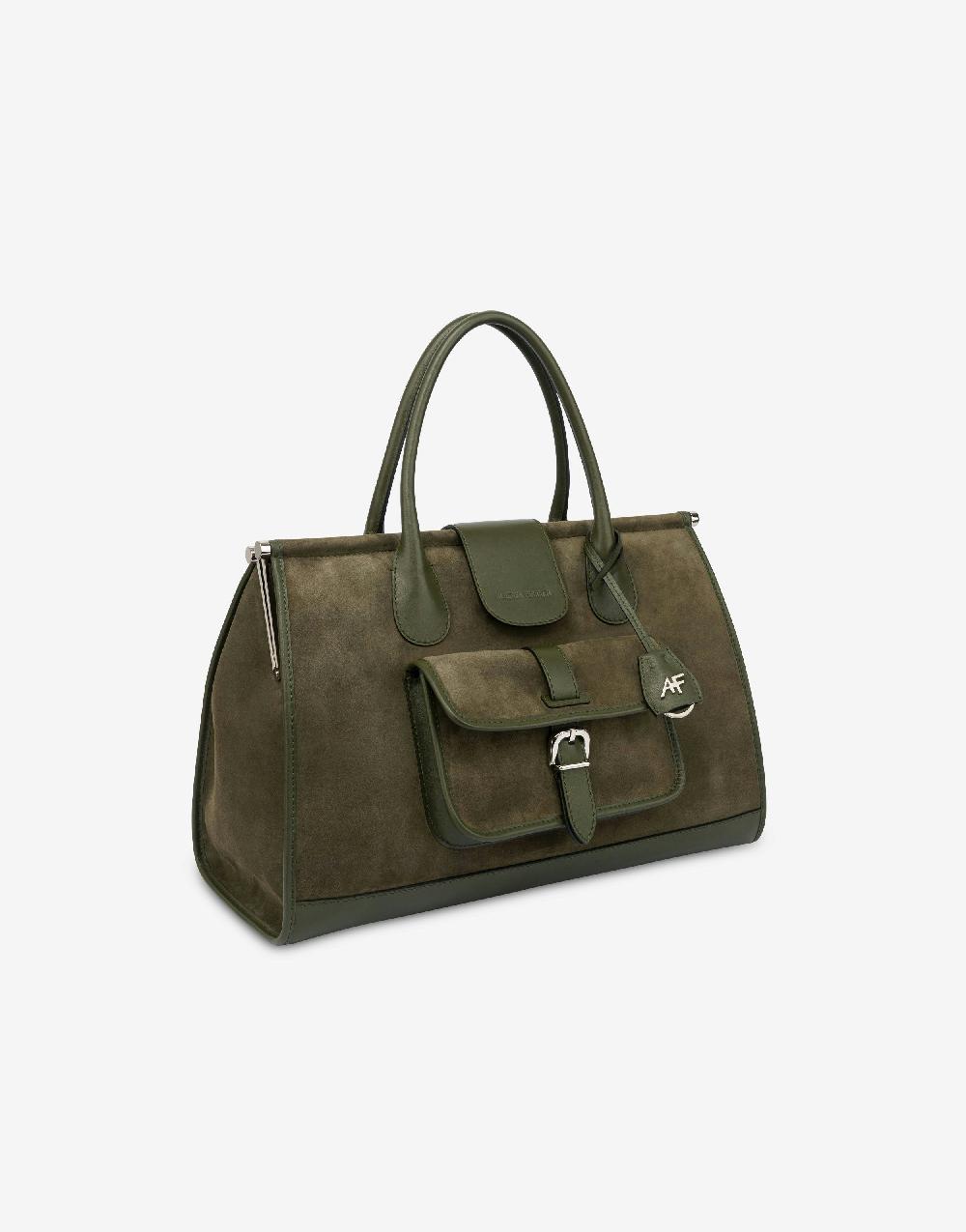 Alberta Ferretti Borsa doppio manico in camoscio 50% di sconto con spedizione gratuita