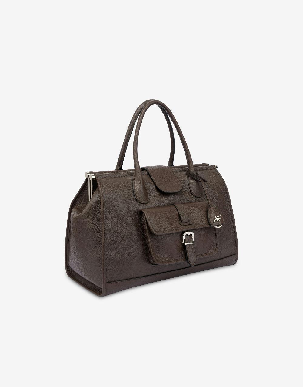 Alberta Ferretti Borsa doppio manico in vitello granato Trasporto libero internazionale