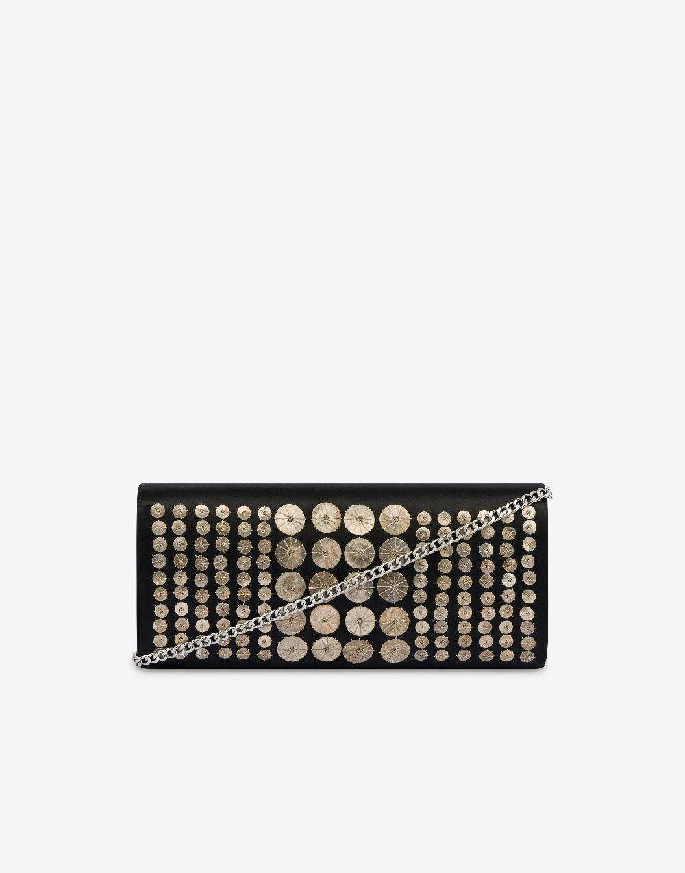 Alberta Ferretti Clutch in raso con ricamo Sconti questo mese