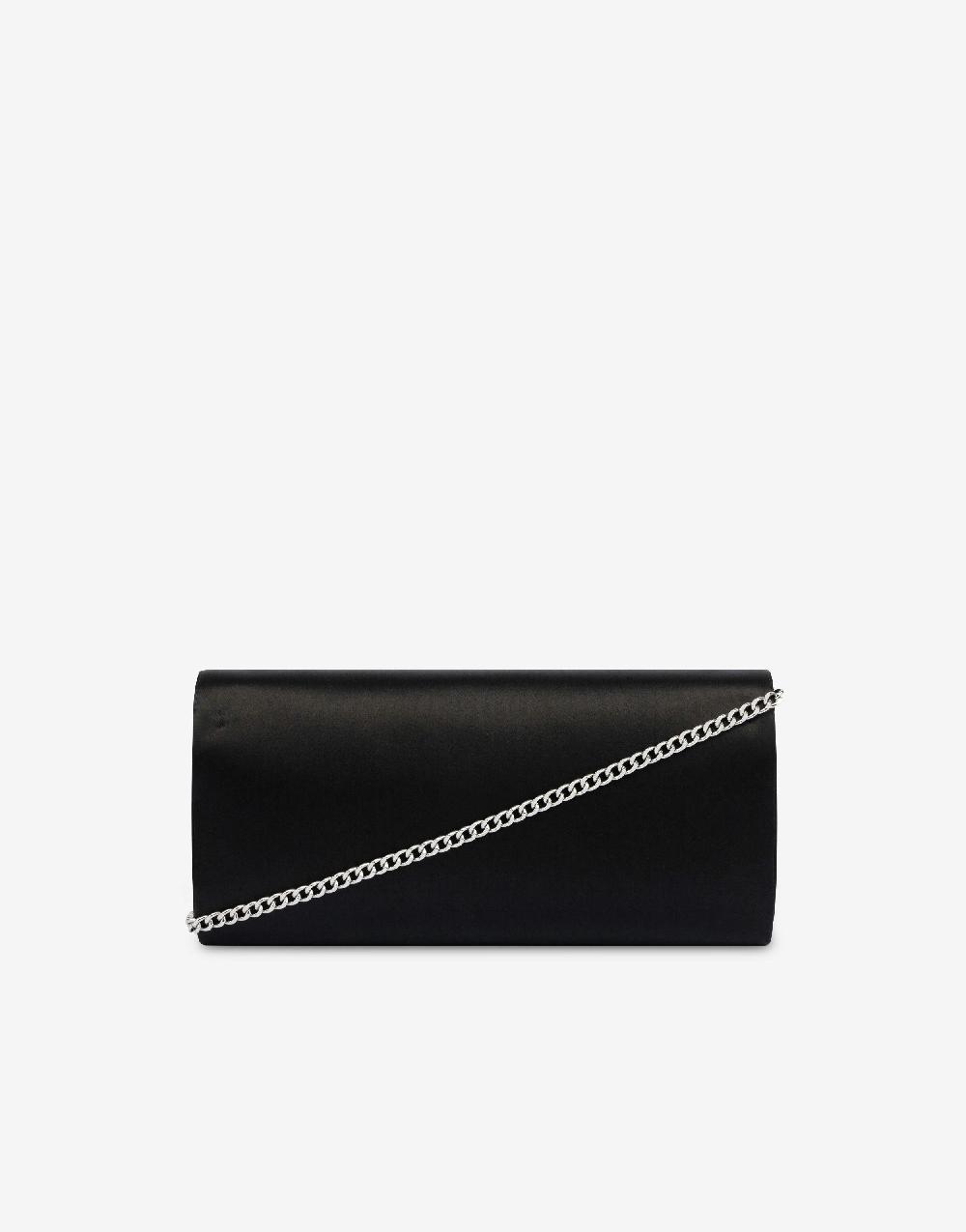 Alberta Ferretti Clutch in raso con ricamo perline e strass 2025