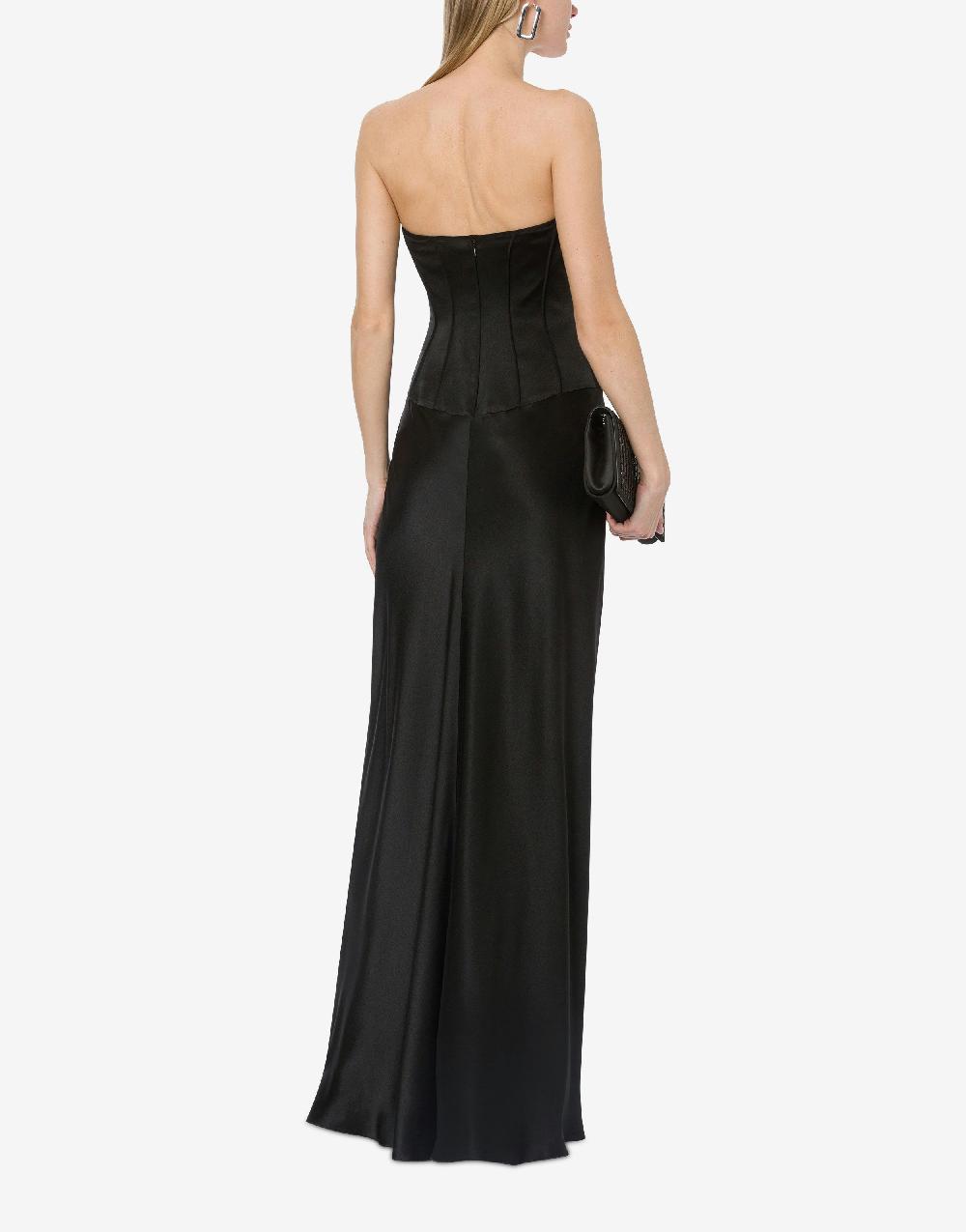 Alberta Ferretti Abito lungo bustier in raso Nuova