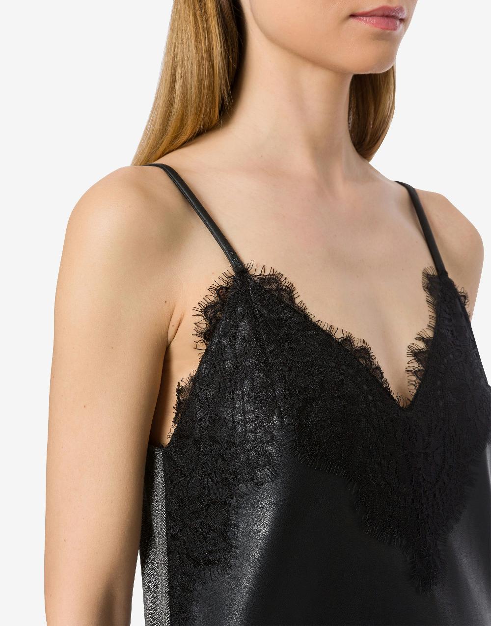 Alberta Ferretti Tank top in tessuto nappato e chevron Offerta speciale