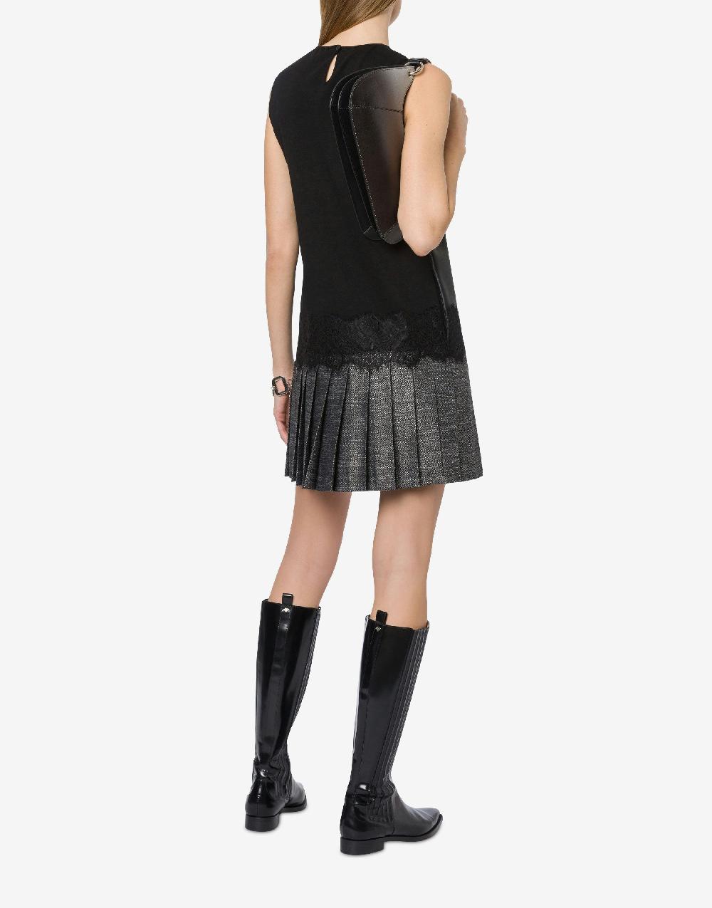 Alberta Ferretti Abito con pizzo e gonna a pieghe Flash Sale