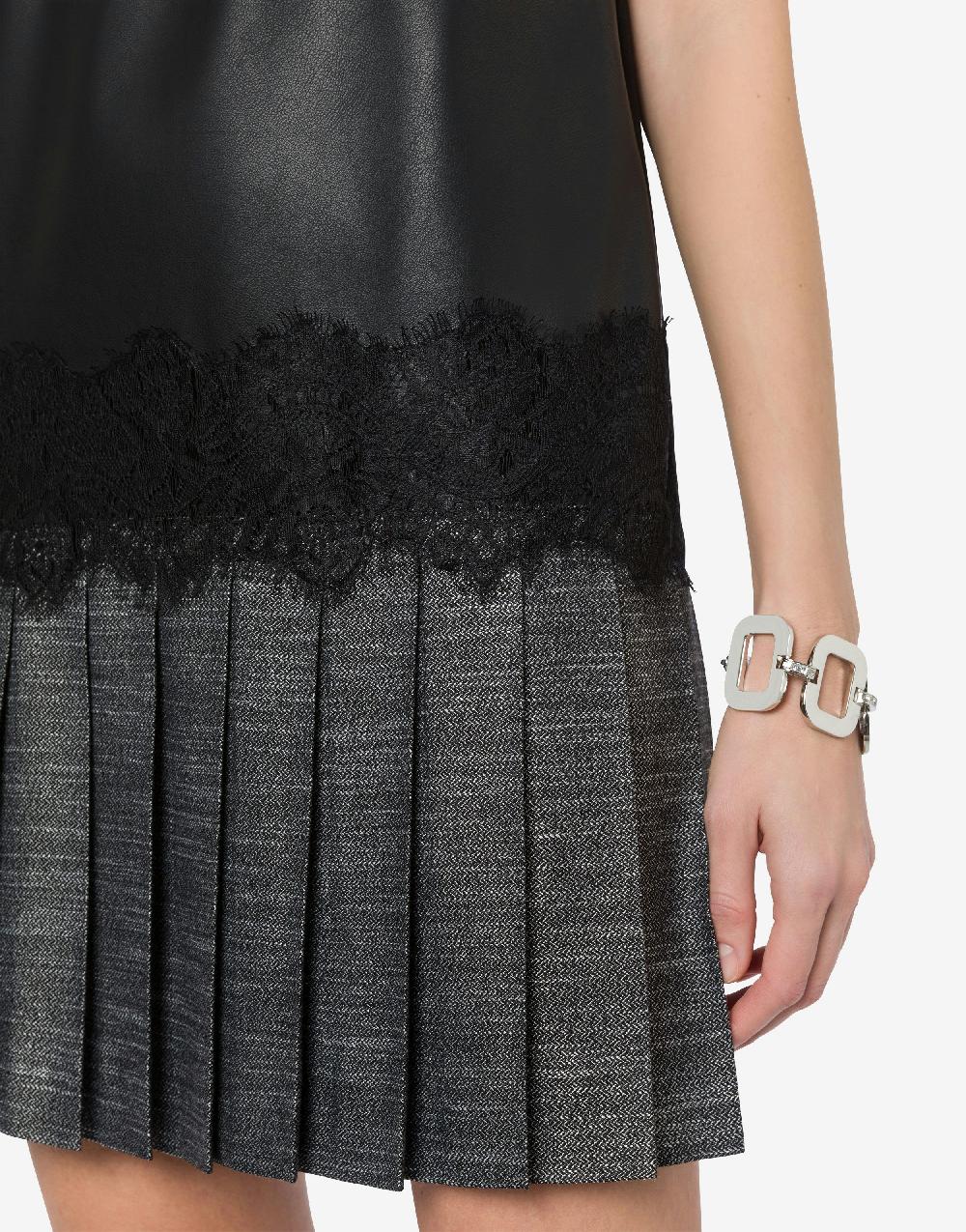 Alberta Ferretti Abito con pizzo e gonna a pieghe Flash Sale