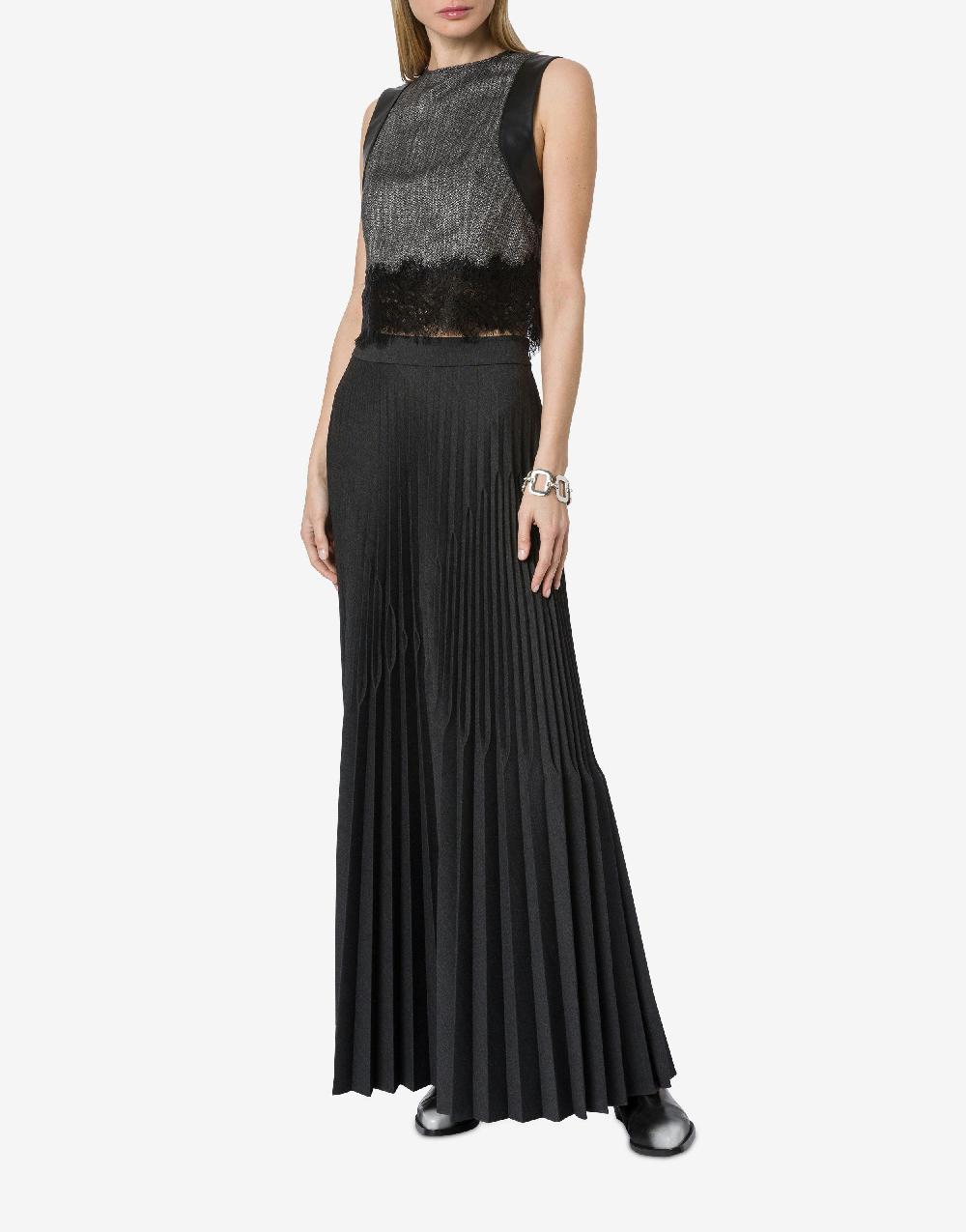 Alberta Ferretti Gonna in twill di lana stretch Shopping online