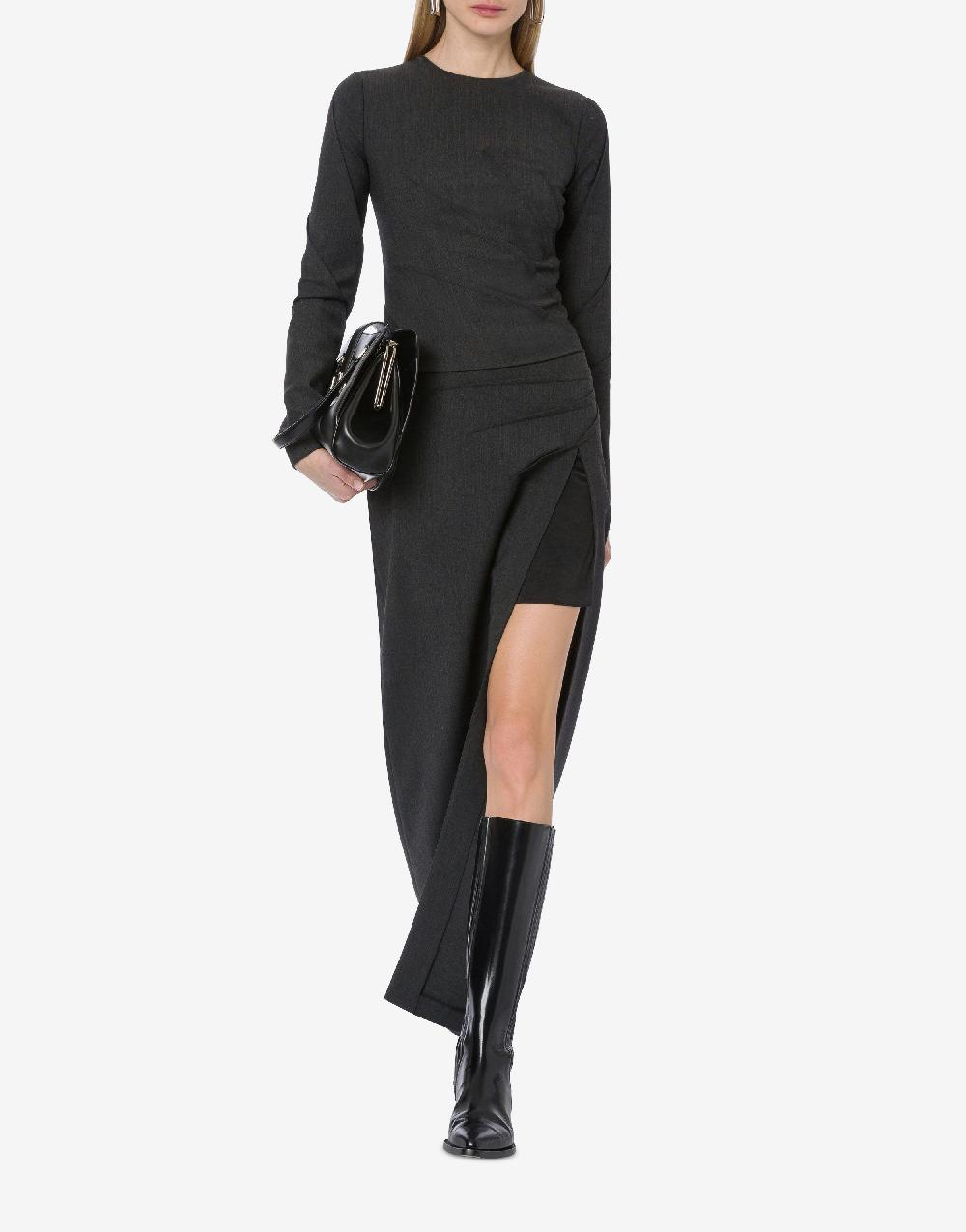 Alberta Ferretti Blusa in twill di lana stretch Offerta esclusiva