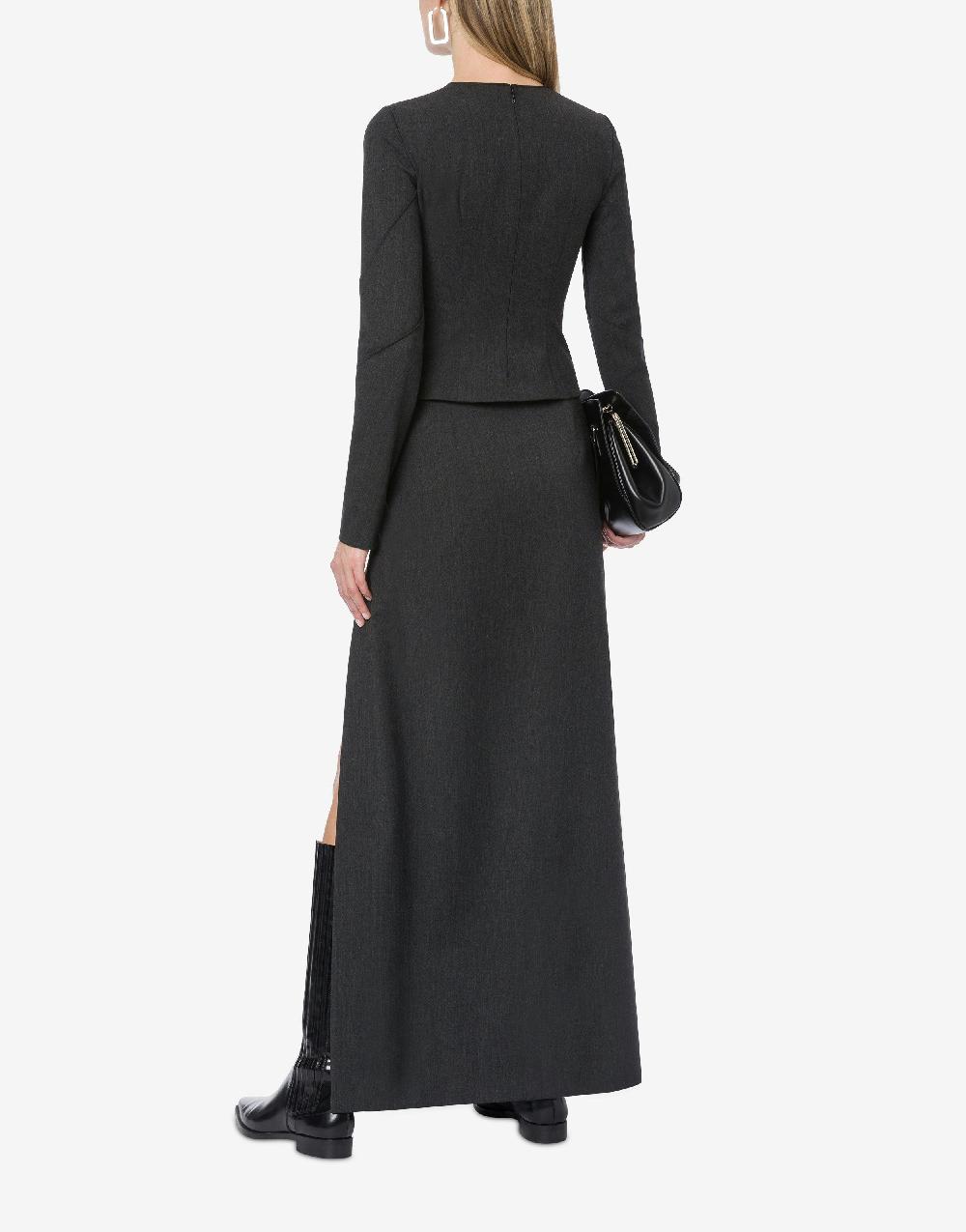 Alberta Ferretti Blusa in twill di lana stretch Offerta esclusiva