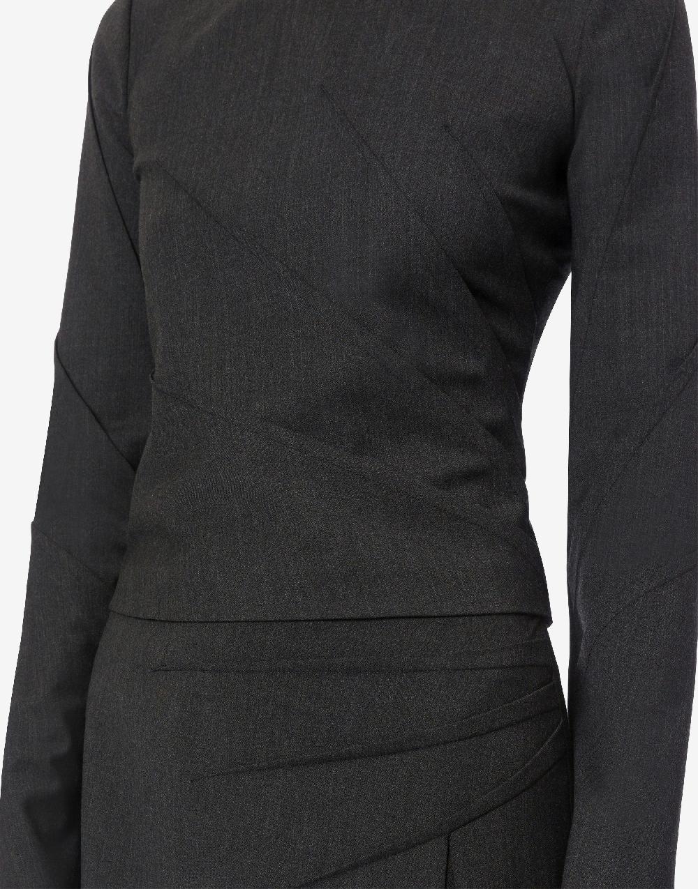 Alberta Ferretti Blusa in twill di lana stretch Offerta esclusiva