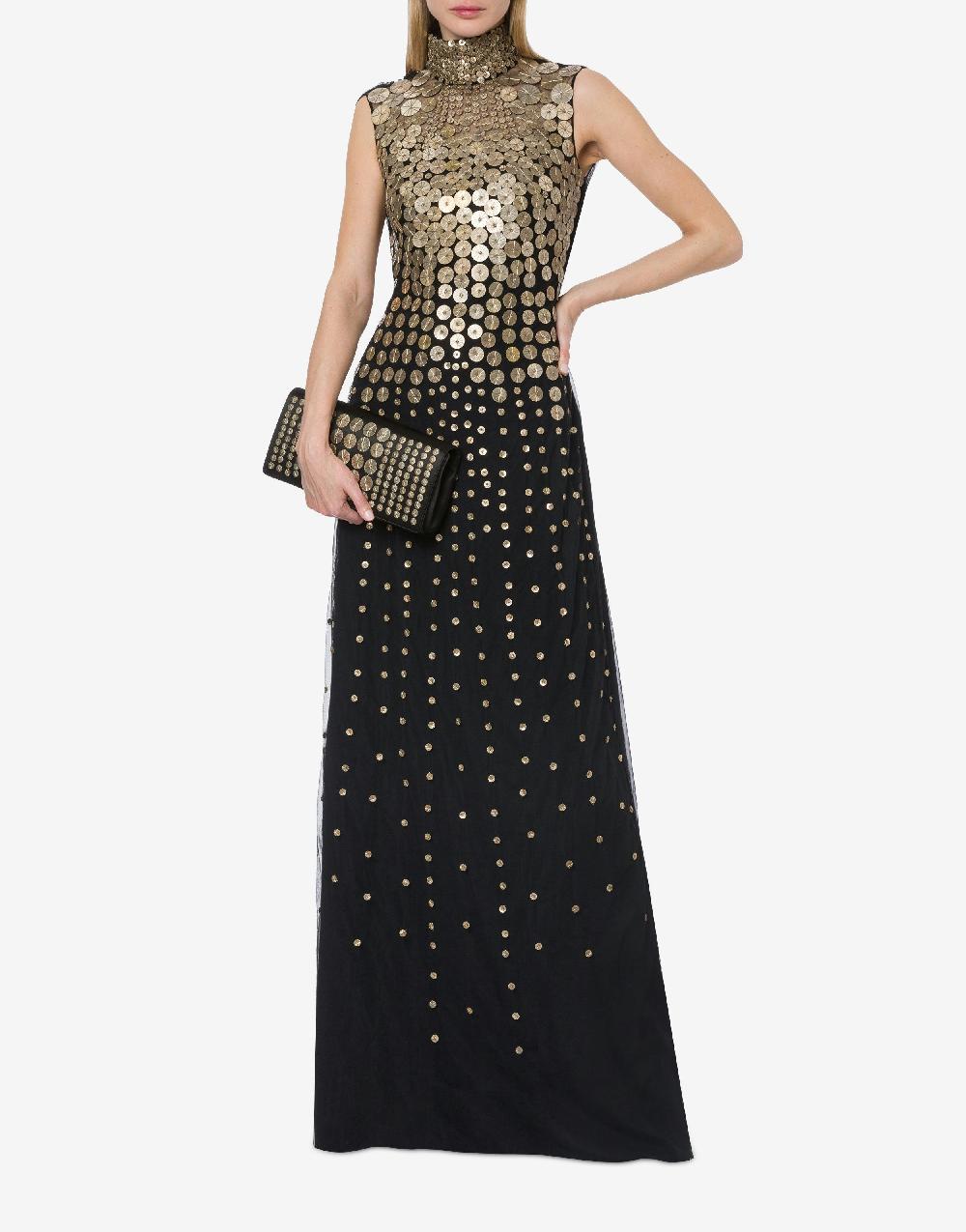 Alberta Ferretti Abito in tulle con ricamo medaglie Black Friday