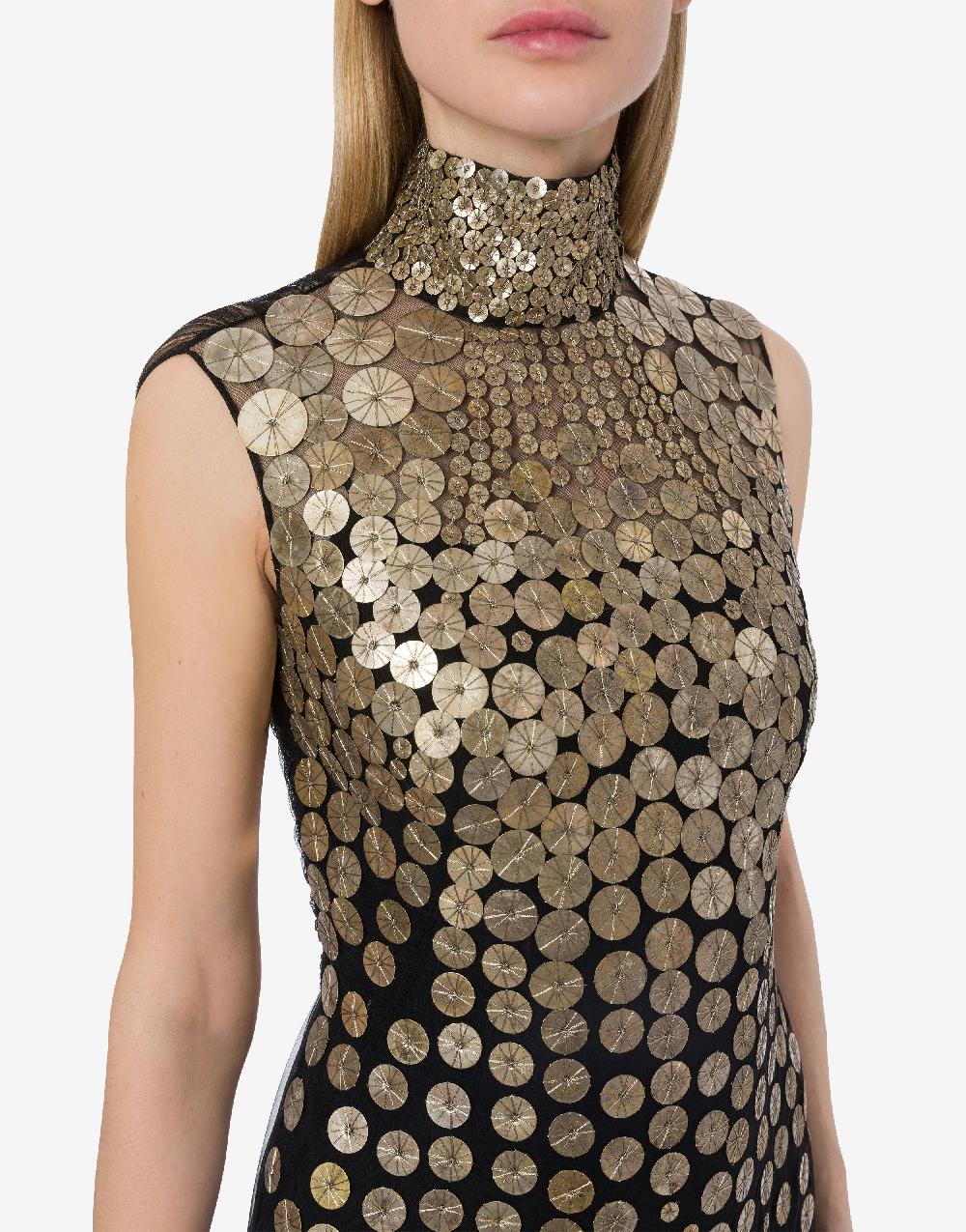 Alberta Ferretti Abito in tulle con ricamo medaglie Black Friday