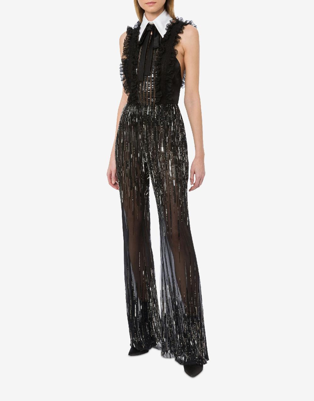 Alberta Ferretti Top in chiffon organico con colletto staccabile Smaltimento dello stoccaggio