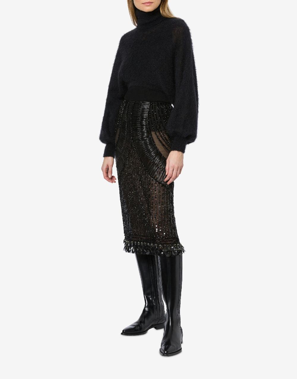 Alberta Ferretti Gonna in tulle con paillettes Vendita calda