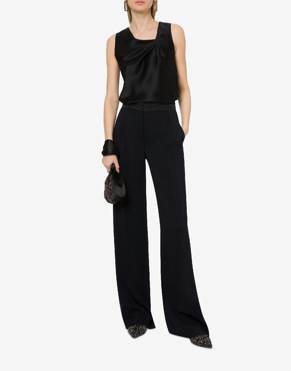 Alberta Ferretti Top in raso con drappeggi Offerta migliore