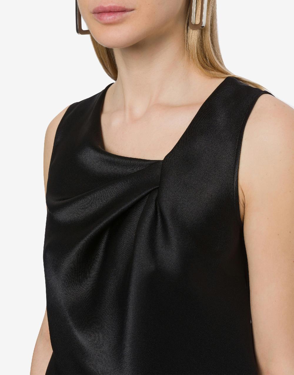 Alberta Ferretti Top in raso con drappeggi Offerta migliore
