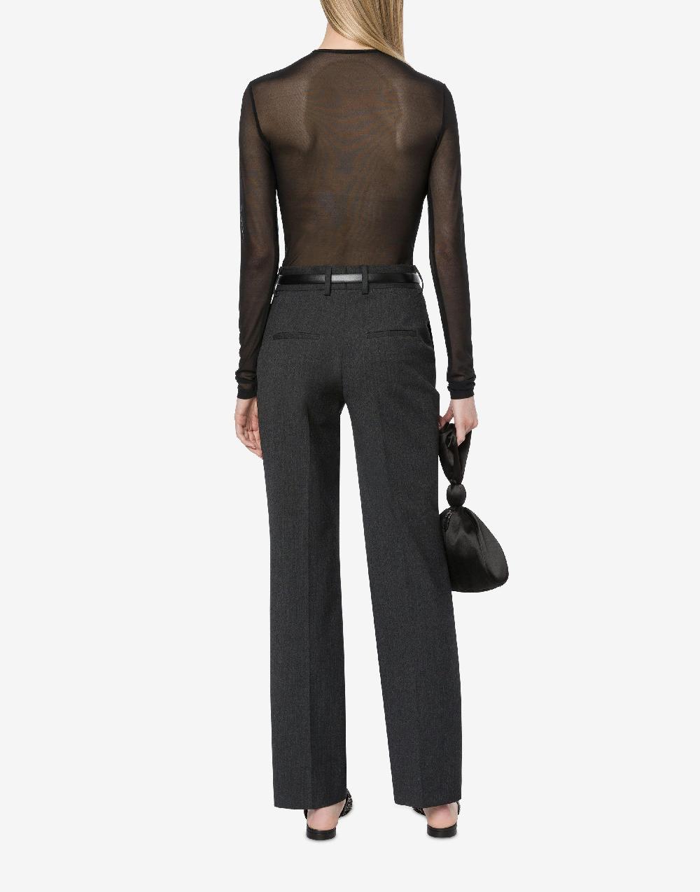 Alberta Ferretti T-shirt in tulle stretch con strass e perline Offerte esclusive
